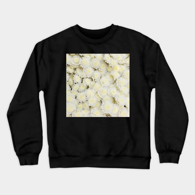 White And Yellow Flowers Crewneck Sweatshirt by mehdime
